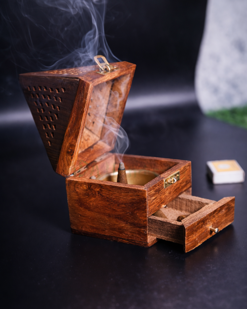 🪔 Premium Wooden Dhupbatti Holder – The Perfect Blend of Tradition & Clean Living | Dhupbatti Holder