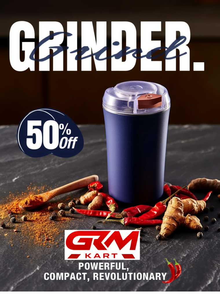 Mini portable electric grinder machine for kitchen grinding coffee spices masala
